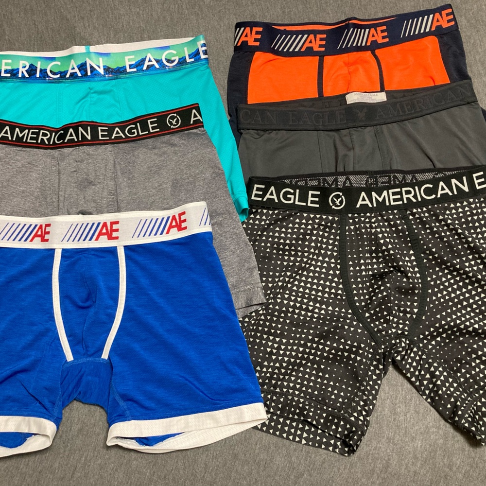 6 Mens American Eagle Boxer Briefs